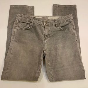 Anthropologie Pilcro Grey Corduroy Parallel Pants 27
